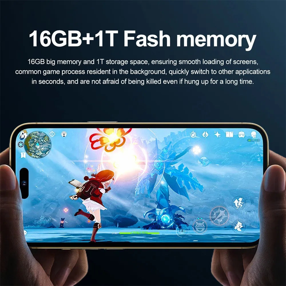 Neue I15 Pro Max Globale Version Face ID 6,7 Zoll Smartphone 4G 5G Handys 16GB + 1TB Handy 8000mAh Android Handys