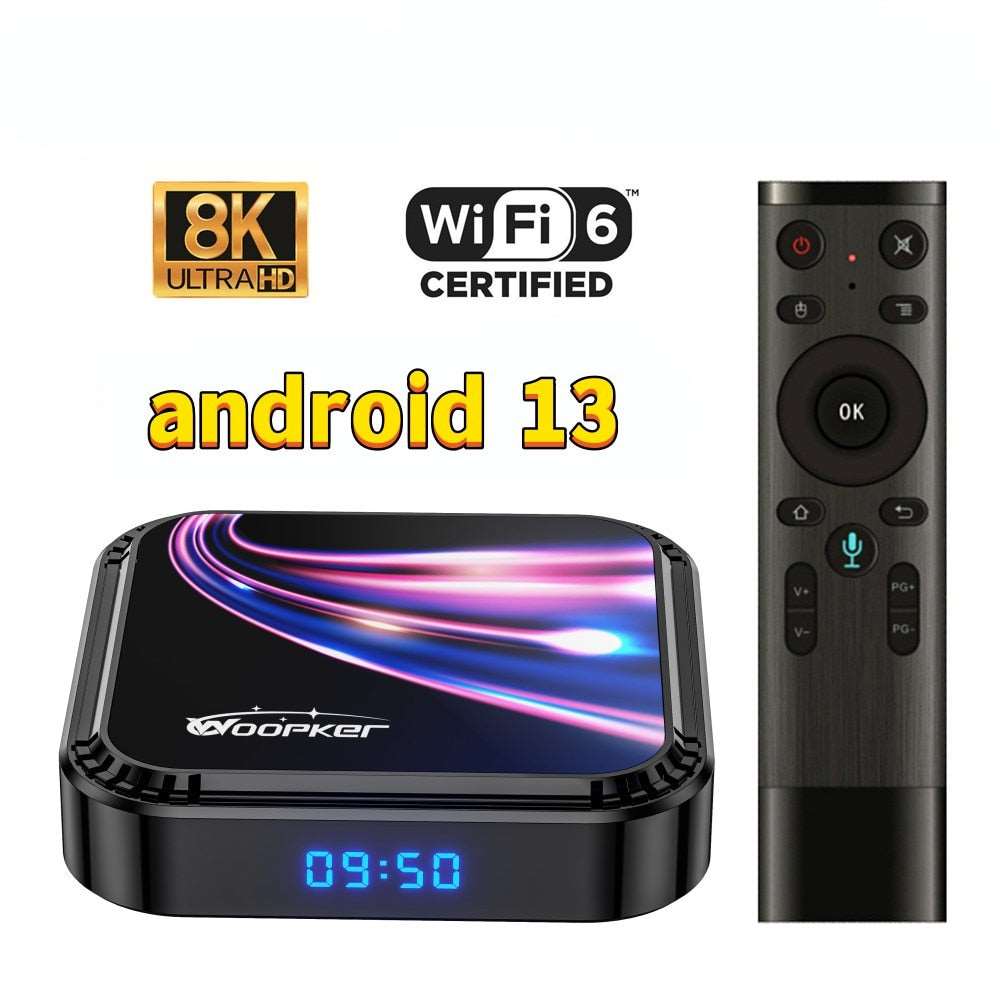 2023 Android 13 TV Box K52 Rockchip RK3528 Smart TVBox Support 8K Wifi6 BT5.0 YouTube Google Voice Assistant Set Top Box