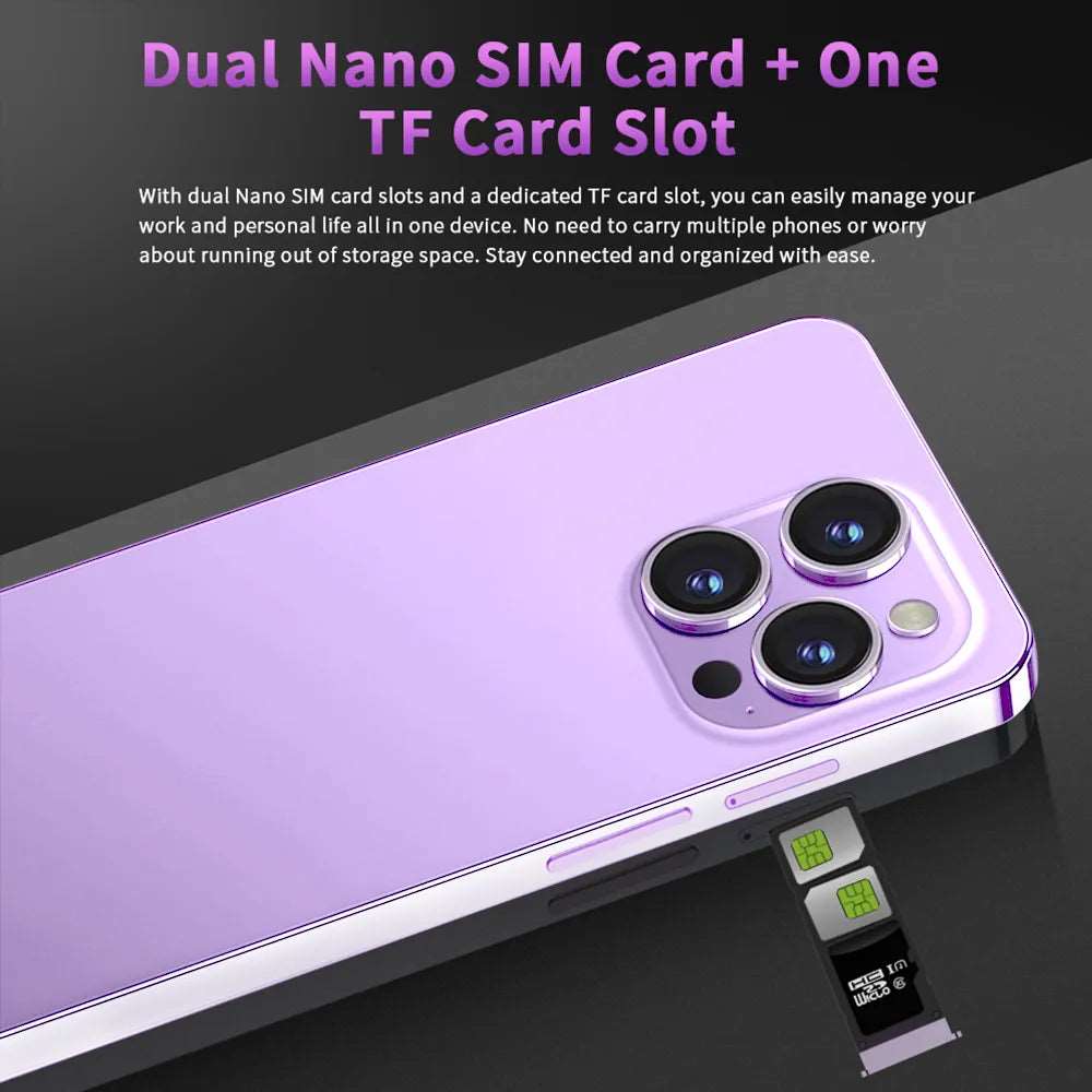 I15 PRO MAX Cellphones 5G 6.8In 16G+1TB Smartphone Smart Mobile Phones 8000mAh Cell Phone Android Unlocked Celulares Dual SIM