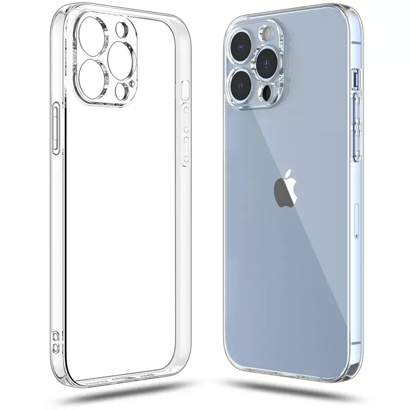 Kristallklare flexible TPU-Hülle für iPhone 14 Plus 13 Pro Max 12Mini 11 15 SE XR X 7 8 Kratzfeste transparente Shell Funda