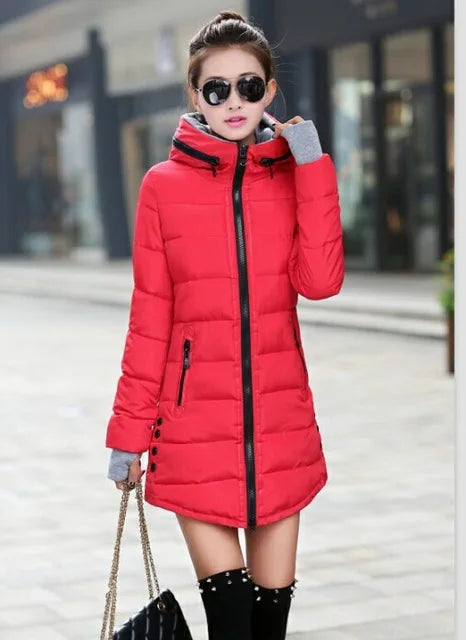 Female Long Parka Winter Jacket Women Down Cotton Jackets Ladies Coats Woman Winter Coats And Jackets Parkas Mujer 2021 YG1268