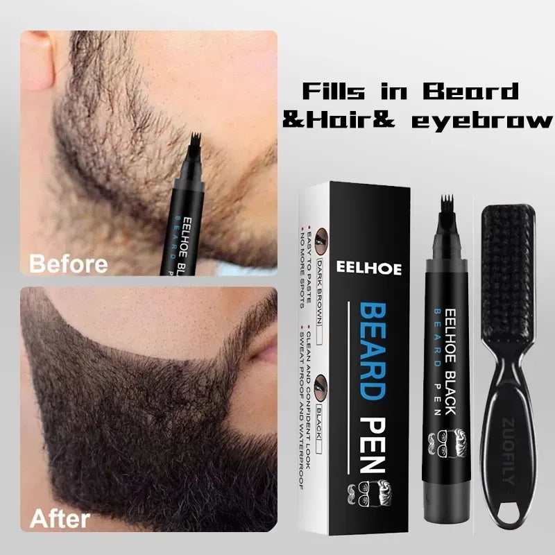 Beard Filling Pen Kit Enhancer Brush Coloring Shaping Tools For Purc Hair Growth Hair Dyes Woman Kit Beard Hair Growth Products