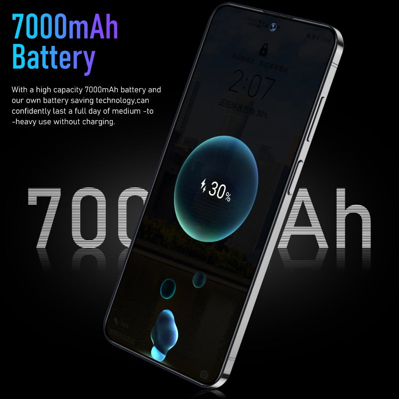 New Original S24 Ultra 7.0 Inch HD Screen Smartphone 16GB+1TB 5G Dual Sim Celulares Android13 Face Unlock 7000mAh 72MP with NFC