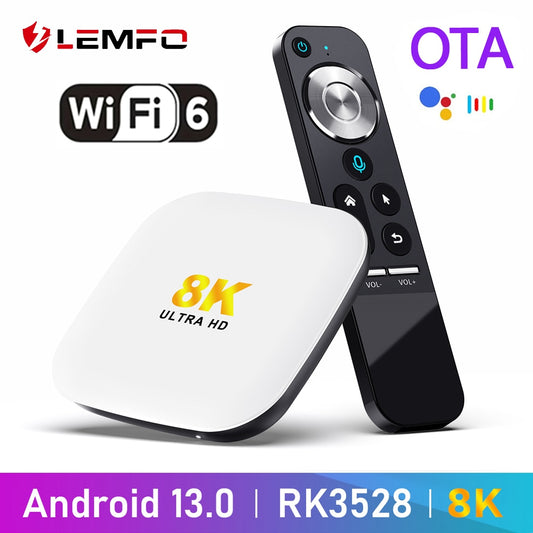 LEMFO H96Max M2 Smart TV Box Android 13 RK3528 8K 1000M WIFI6 DDR4 Set Top Box Sprachsteuerung Android TV Box Media Player