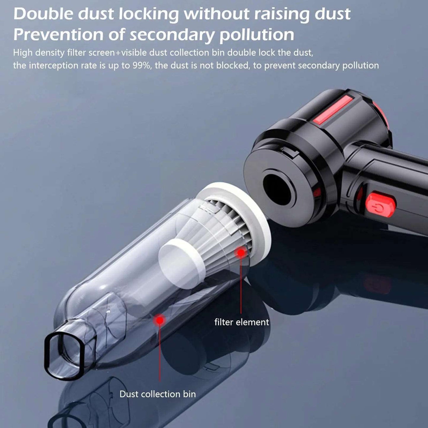 90000pa Car Vacuum Cleaner Cyclone Suction Portable Cordless Handheld Auto Vacuum Wireless for Home Applicance Car Accessor E9i9