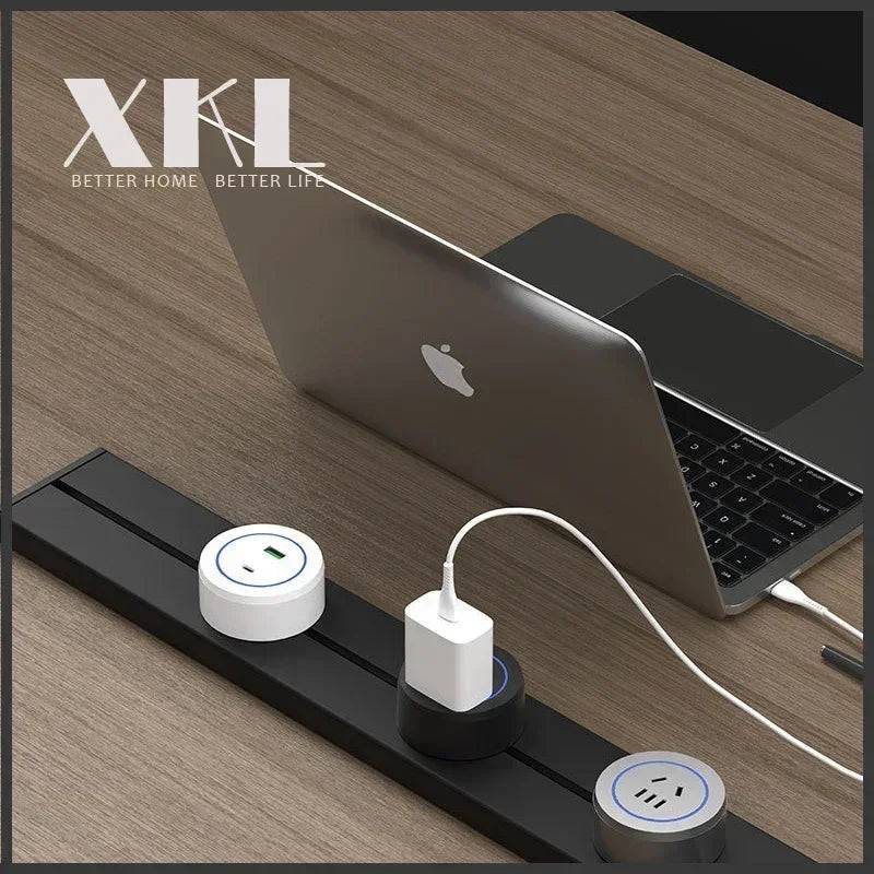 MODERN Track Socket Rail Wall Mounted Movable Sockets High End Home Appliance Power 8000W EU US UK Standard USB C Ports