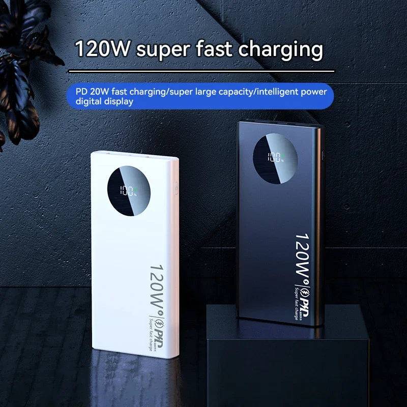 120W Fast Charging 50000mAh Thin And Light Portable Power Bank Cell Phone Accessories External Battery For IPhone Samsung Xiaomi