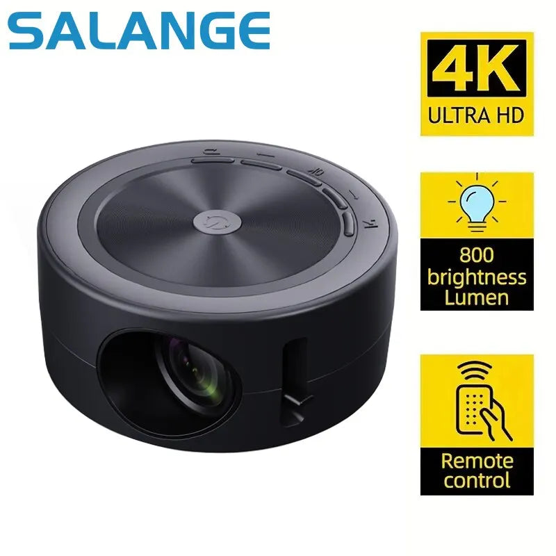 Salange LED-Miniprojektor, mobiler Video-Beamer, unterstützt Heimkino, 1080P, USB-Synchronisationsbildschirm, Smartphone, Kinderprojektor, PK YT200