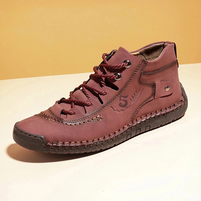 Scarpe Casual da uomo in pelle fatte a mano inverno con scarpe di pelliccia mocassini da uomo scarpe da passeggio Comfort appartamenti da uomo vendita calda mocassini scarpe