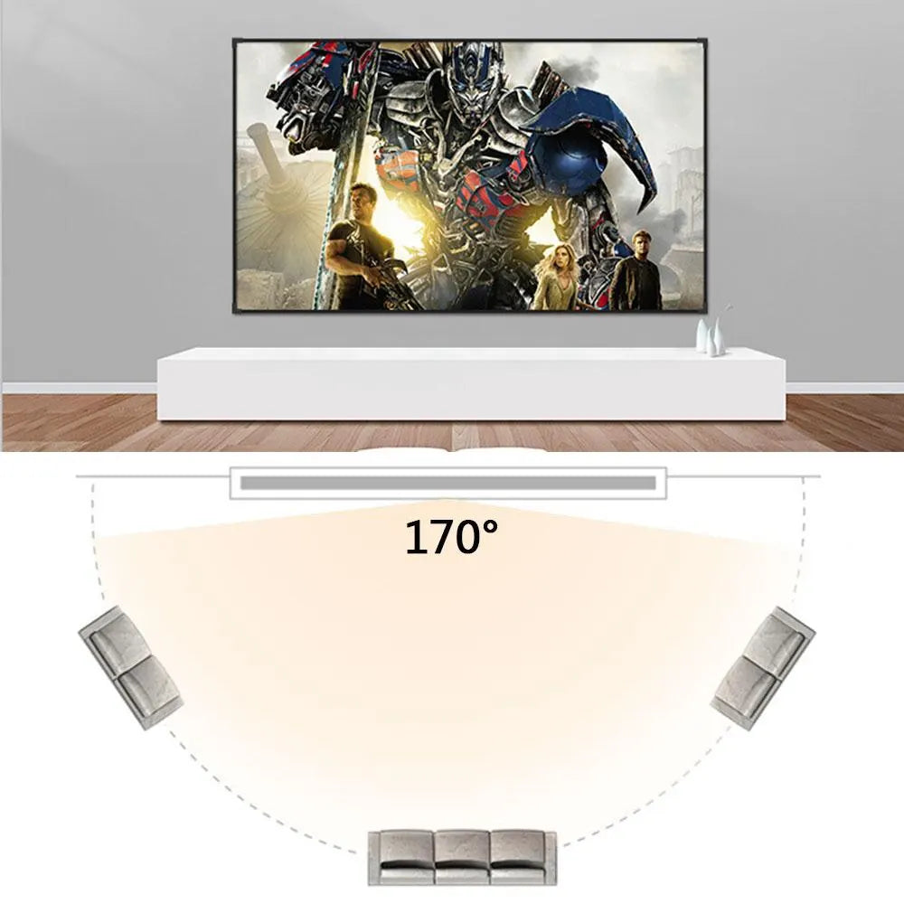 Salange Projector Screen Portable Projection Screen 100 inch 120 inch 150 inch 16:9, Outdoor Movie Screen for Travel Home Theater