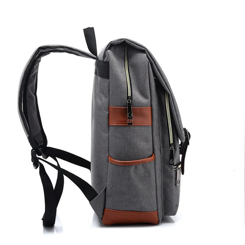 Vintage 16 inch Laptop Backpack Women Canvas Bags Men canvas Travel Leisure Backpacks Retro Casual Bag School Bags For Teenagers