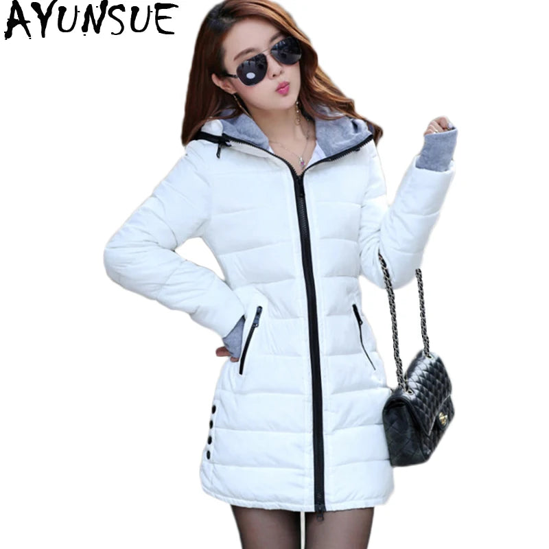 Female Long Parka Winter Jacket Women Down Cotton Jackets Ladies Coats Woman Winter Coats And Jackets Parkas Mujer 2021 YG1268