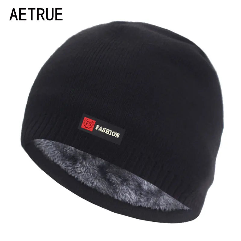 Skullies Beanies Herren Wintermütze Damen Strickmützen für Herren Gorro Winter Beanie Cap Herren dickes warmes Fell randlose Beanie