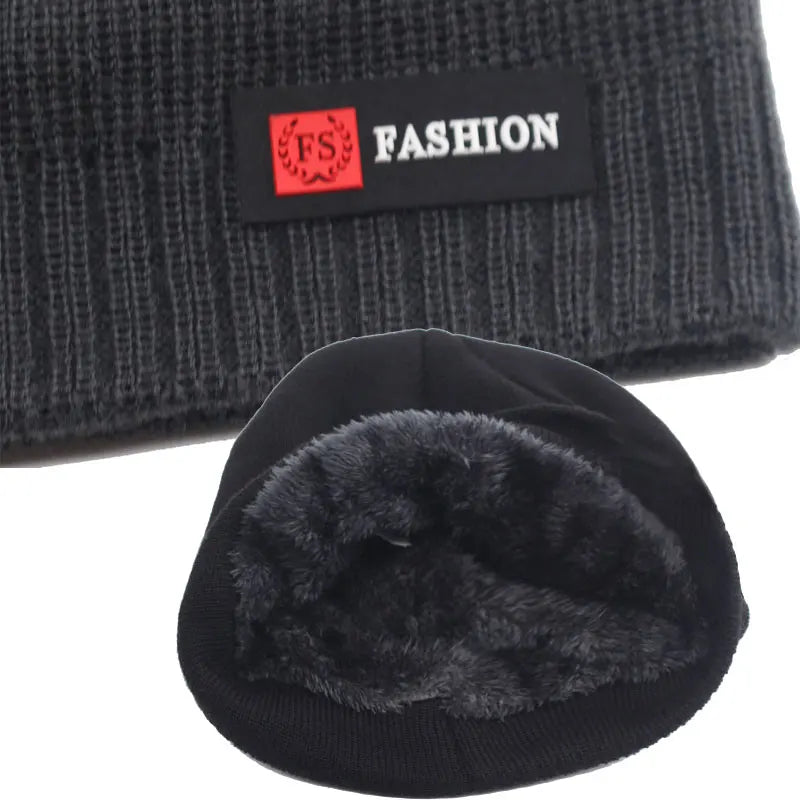 Skullies Beanies Herren Wintermütze Damen Strickmützen für Herren Gorro Winter Beanie Cap Herren dickes warmes Fell randlose Beanie