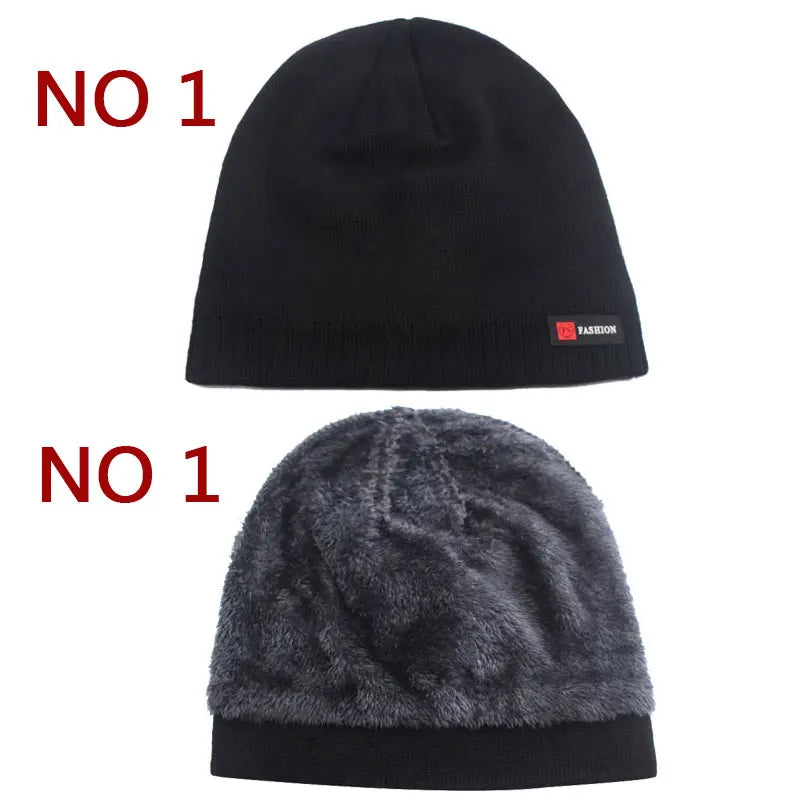 Skullies Beanies Herren Wintermütze Damen Strickmützen für Herren Gorro Winter Beanie Cap Herren dickes warmes Fell randlose Beanie