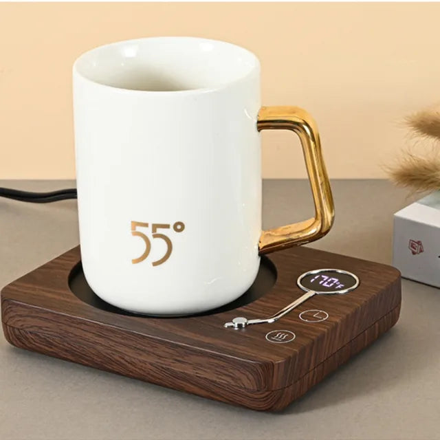 Smart Cup Heater Mug Warmer 3 Gear Setting Timing-off Keep Drinks Warm 110V/220V Coffee Mug Warmer Electric Heating Coaster