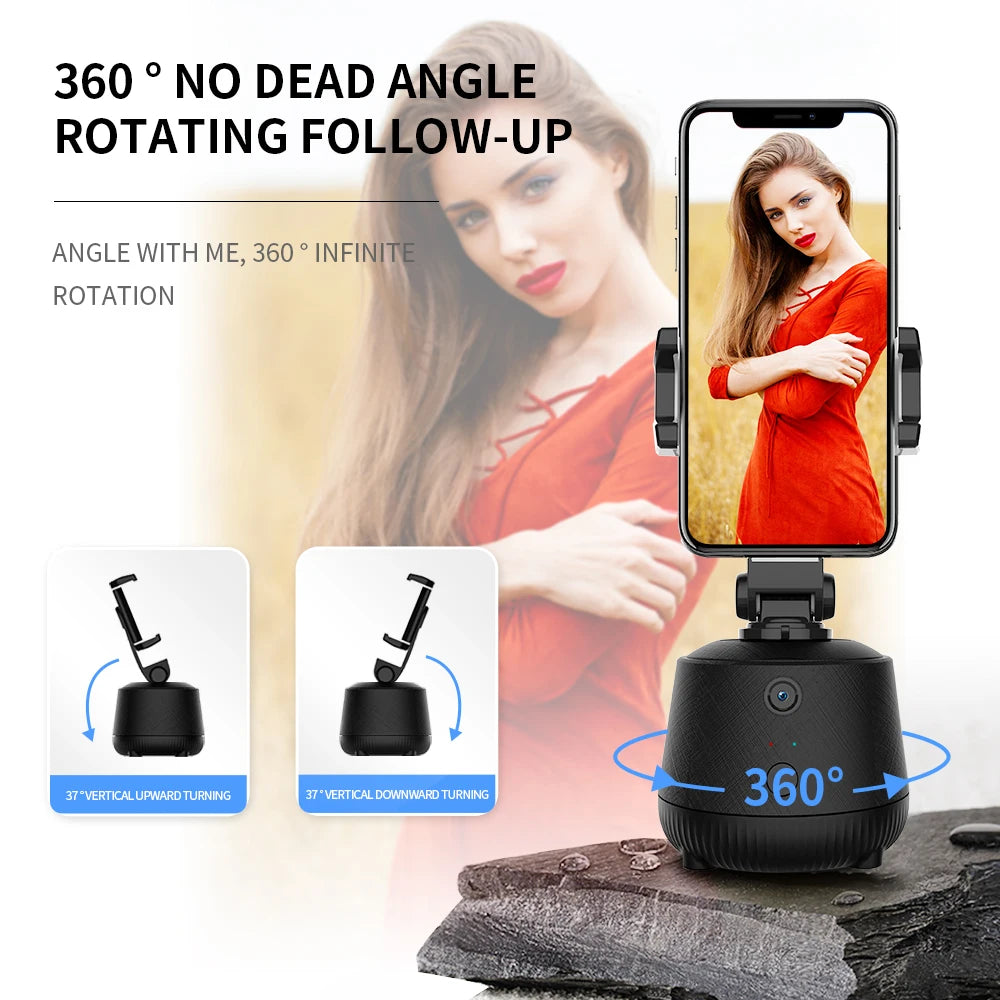 Smart Selfie Stick dopo le riprese Gimbal rotazione a 360 gradi supporto per telefono con fotocamera con tracciamento automatico 3D Live Face regolabile