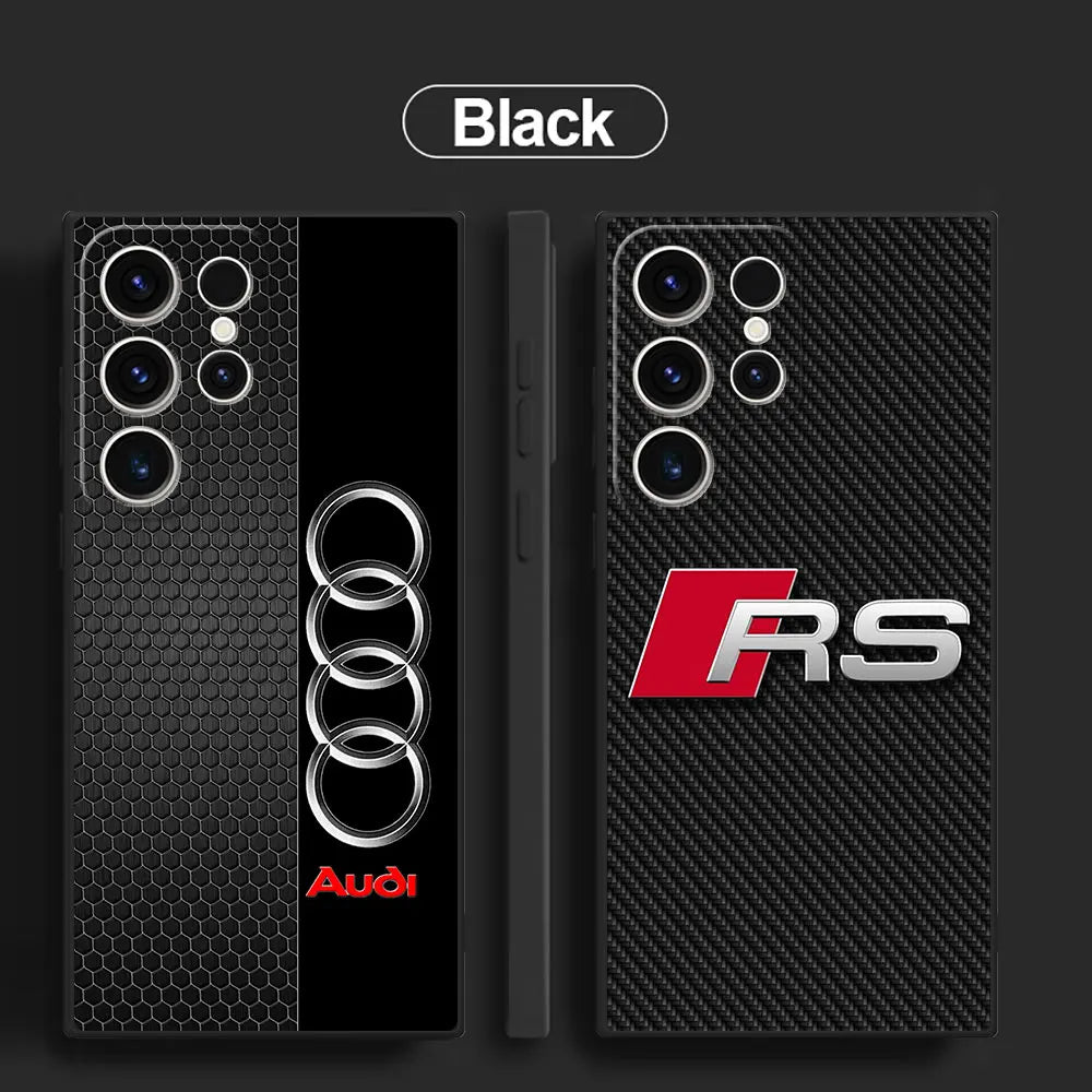 Sports-Car A-Audi Black Soft Case for Samsung Galaxy S22 Plus S23 Ultra 5G S10 S10e S21 S9 S8 S7 S20 FE S22+ Back Cover 