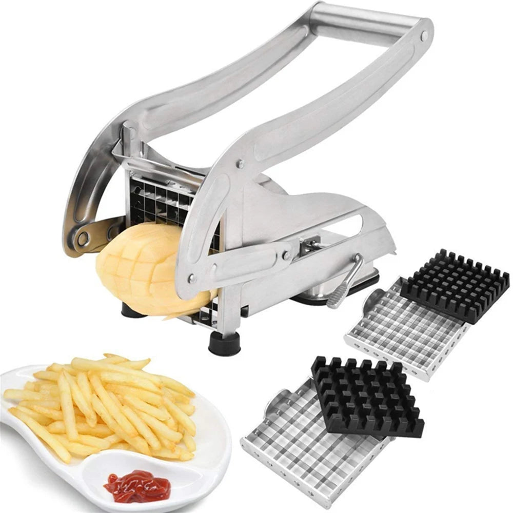 2 Blade Stainless Steel French Fry Cutter