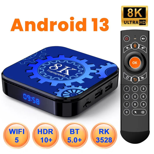 Transspeed Android 13 Wifi5 TV Box HDR10 + Unterstützung 8K Video 128G 64G 32G BT5.0 + RK3528 4K 3D Set Top Box