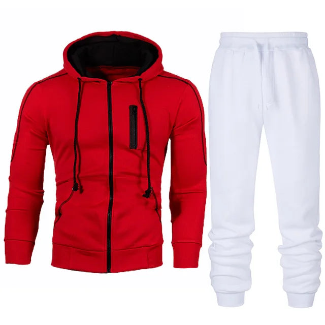 Männer Trainingsanzug Mode Hoodies Feste Anzüge männer Sweatshirts + Kordelzug Jogginghose Lose Freizeit Sportswear-Set Winter Neue