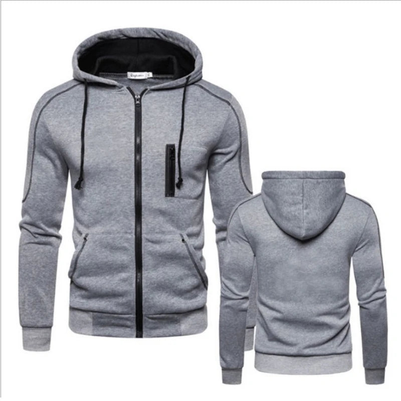 Men's Tracksuit Fashion Hoodies Solid Suits Men's Sweatshirts + Drawstring Sweatpants Loose Leisure Sportswear Set Winter New