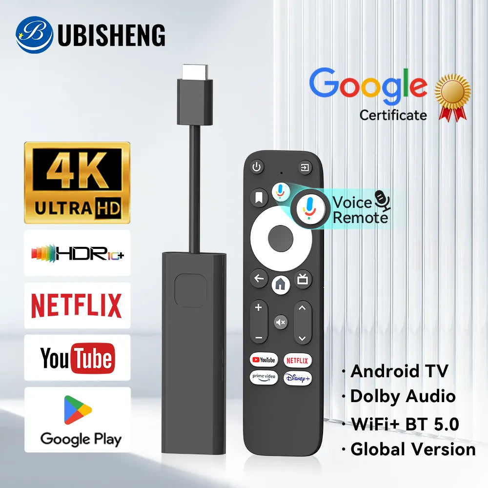 UBISHENG Android TV Stick GD1. With 4K resolution