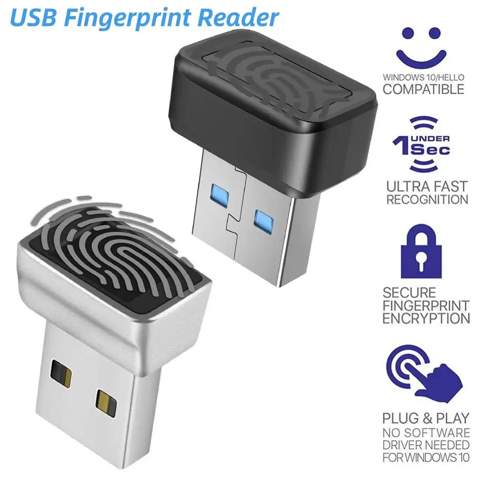 USB Fingerprint Key Reader Module For Windows 10 11 Hello Biometric Scanner Padlock Fingerprint Unlock Module Laptop Accessories