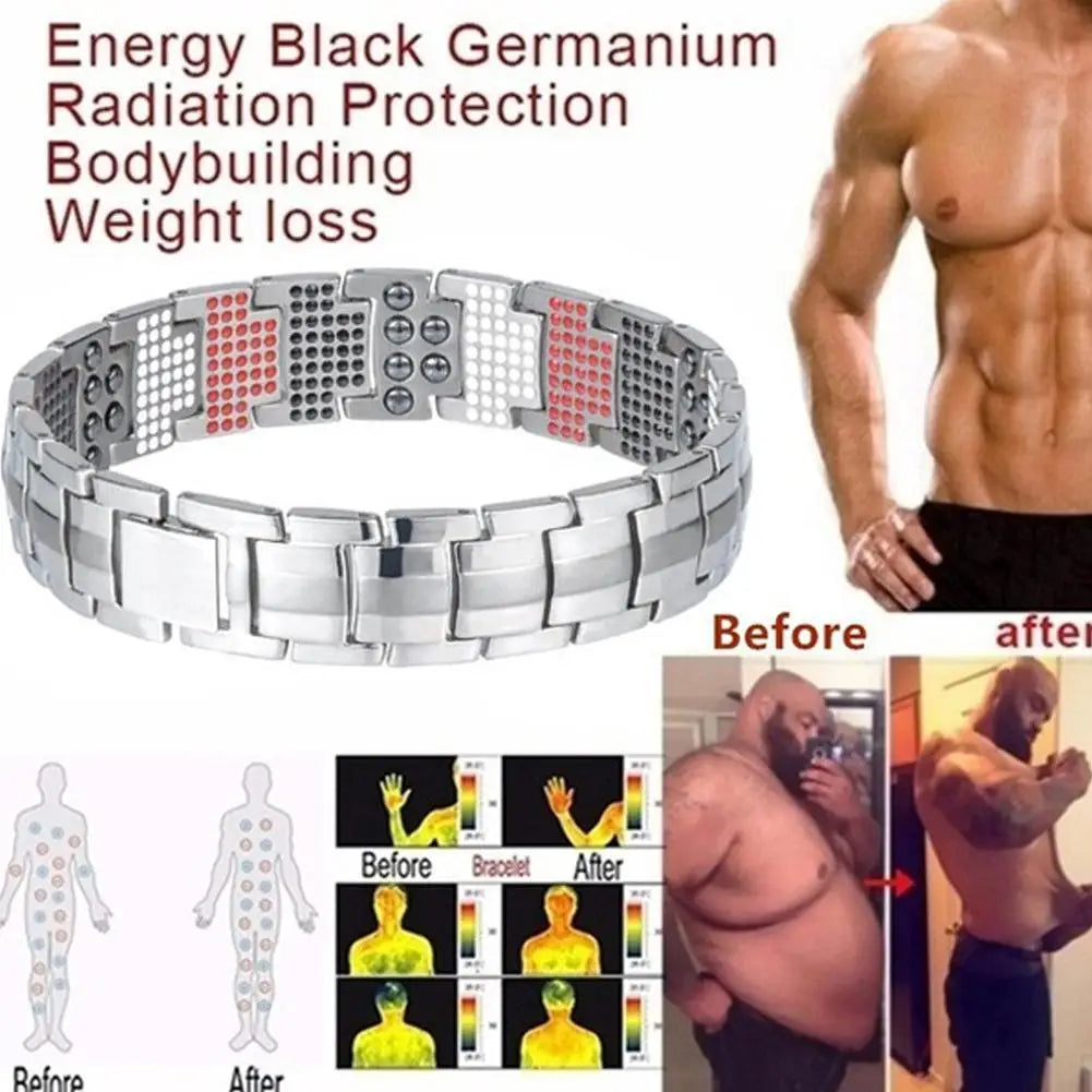 Men Women Magnetic Health Bracelet 6 Colors Power Therapy Magnets Titanium Steel Negative Bracelets Germanium Bracelets