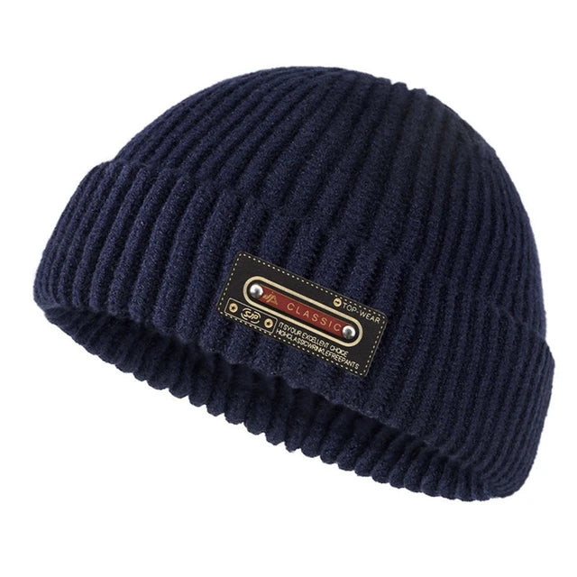 Winter Warm Beanies Casual Short Thread Hip Hop Hat Adult Men Female Wool Knitted Skull Cap Brimless Baggy Melon Cap