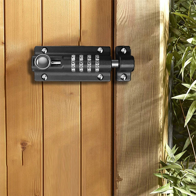 Wooden door code lock Zinc-alloy bolt safety latch combination digital padlock  hardware