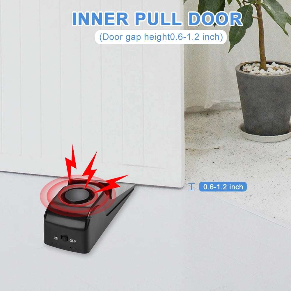 Wsdcam Door Stopper Security Alarm,Portable 120 Loud Entrance Alert Door Stop Alarm for Travel Home Apartment House