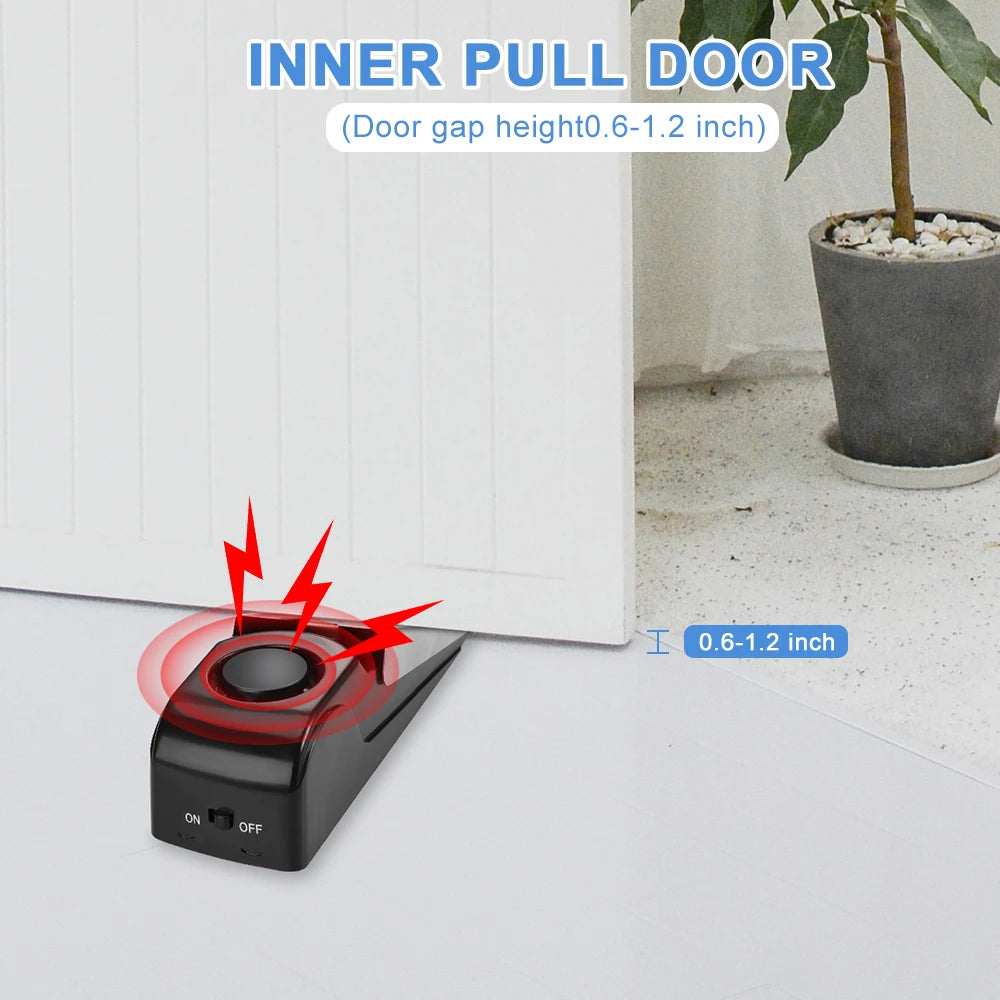 Wsdcam Door Stopper Security Alarm,Portable 120 Loud Entrance Alert Door Stop Alarm for Travel Home Apartment House