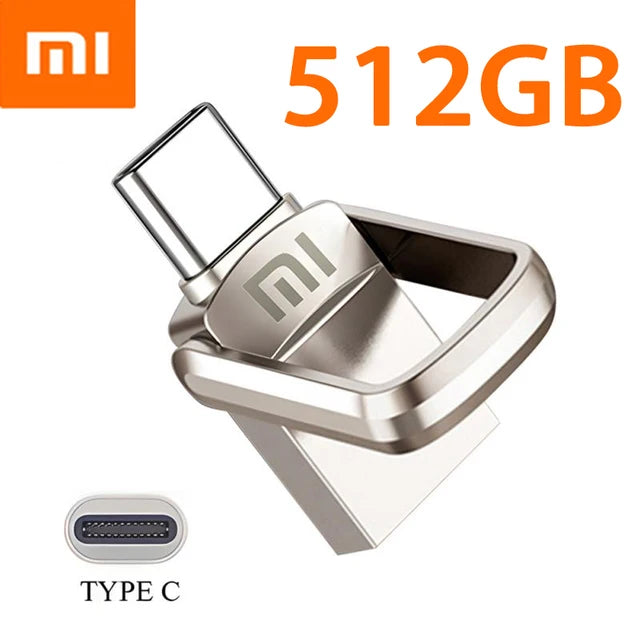 Xiaomi U Disk 2TB 1TB USB 3.1 interfaccia di tipo C 256GB 128GB 512GB Computer cellulare trasmissione reciproca memoria USB portatile