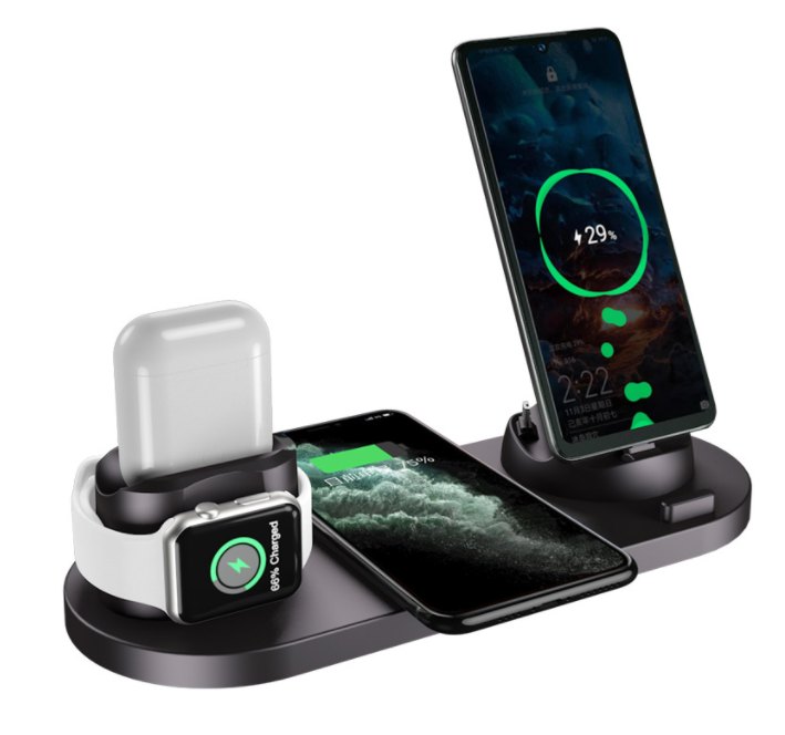 Drahtlose Ladegerät Für IPhone Schnelle Ladegerät Für Telefon Schnelle Lade Pad Für Telefon Uhr 6 In 1 Lade Dock Station