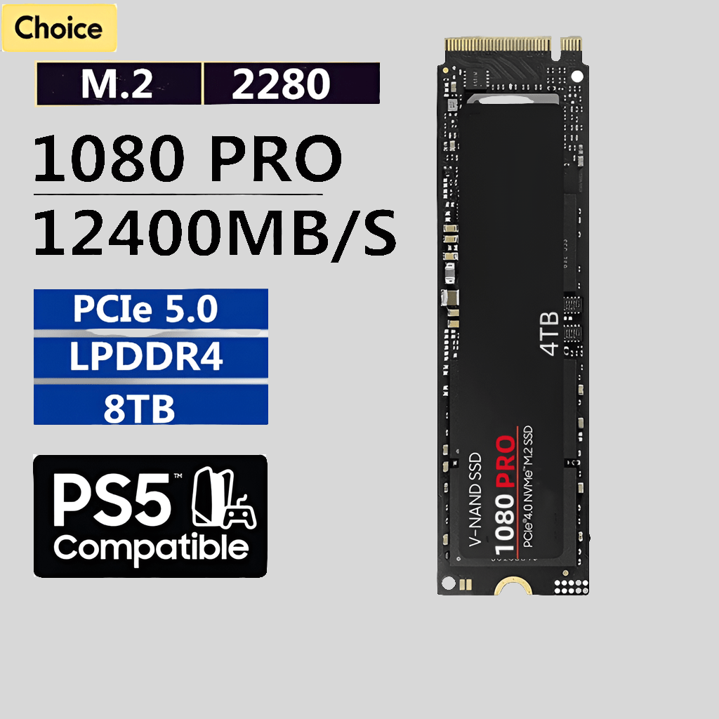 1080 PRO 8TB 4TB 2TB marca SSD M.2 2280 PCIe Gen 5.0x4 NVME disco rigido a stato solido per PC Desktop PS5 Game Laptop