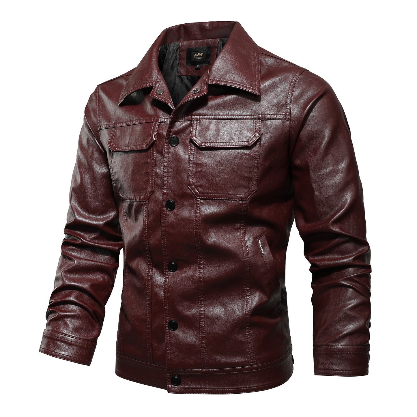 Men's Spring And Autumn Workwear Leather Jacket